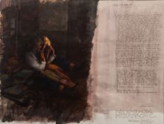 Robert O Lenkiewicz [1941-2002]- First Contact,:- Aesthetic Note. Tuesday. 12 December.
