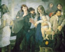 * Robert O. Lenkiewicz [1941-2002]- Group in Eton Avenue Studio, 1964,:- oil on canvas 219 x 287cm.