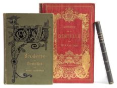 PALLISER, Mme Bury - Histoire de la Dentelle : illust, attractive red gilt morocco, tall 8vo, Paris,