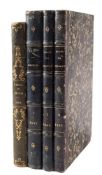 MAGASIN DES DEMOISELLES : 4 vols, 55 hand coloured plates, half calf, 4to,1850-51,1883-84.