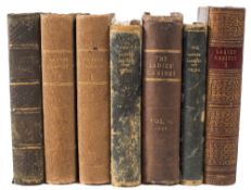 CABINET MAGAZINE : 10 vols, many hand coloured plates, various bindings, small 8vo. c1830s.