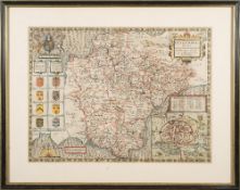 SPEED, John - Devonshire : hand coloured map, 510 x 375 mm, John Sudbury & George Humble, f & g.