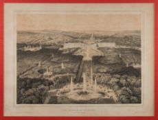VERSAILLES : Vue Generale de Versailles - lithograph, 565 x 420 mm, T. Muller, f & g, 19th cent.