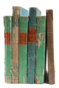 JOURNAL DES DEMOISELLES : 6 vols (not a run), 65 hand coloured plates, other uncoloured plates, org.