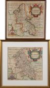 HOLE, William - Buckinghamshire : hand coloured map, 290 x 270 mm, attractive gilt frame, f & g,