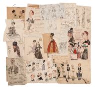 CARTOONS : A collection of letters and original illustrated cartoons by Bishop R Thornley:, c1930s.