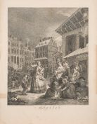 HOGARTH, William - ' Morning ', copper engraving, 490 x 400 mm, published by William Hogarth,
