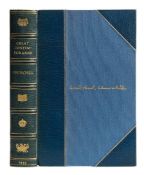 CHURCHILL, Winston S - Great Contemporaries : bound in half blue morocco signed by Bayntun-Riviere,