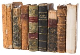 CABINET MAGAZINE : 8 vols, 186 hand coloured plates, various bindings, small 8vo, 1799-1841.