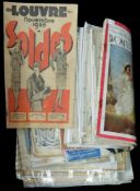 FASHION MAGAZINES : a box of mainly 20th century fashion, trade magazines and catalogues inc.
