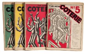 THE NEW COTERIE : Nos. 2 -5, 4 vols, illust, org. wrappers, 4to, 1926-27. * Incs. H.E.