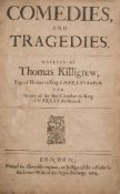 KILLIGREW, Thomas - Comedies, and Tragedies : full panelled calf raised bands morocco label,
