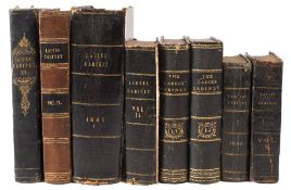 CABINET MAGAZINE : 8 vols, 218 hand coloured plates, half calf, small 8vo (various), 1831-1849.