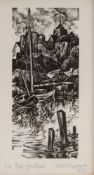WOOD ENGRAVED PRINTS : ' Two Jugged Tobies,' signed by Pam Pebworth, limited 2/50, mounted.