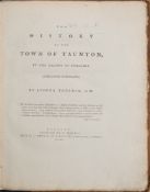 TOULMIN, Joshua - The History of the Town of Taunton : 2 (loose) plates, org. boards, 4to, 1791.