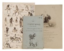 INDIA : A group of humorous pen and ink sketches.
