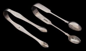 A pair of George III silver sugar tongs, maker Peter & Ann Bateman, London,