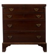 A mahogany bachelors chest in the Georgian taste:,