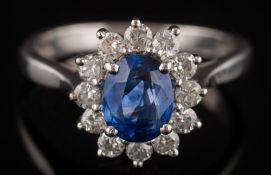 An 18ct white gold,