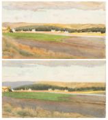Thomas Cooper Gotch [1854-1931]- Appledore from Instow; landscape and estuary;