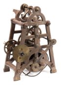 Gaydon & Sons, a Victorian turret clock: the eight-day duration movement having cast-iron plates,
