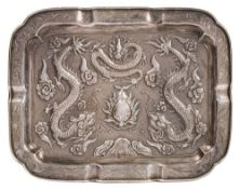 A Chinese silver dish,