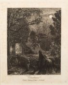 Samuel Palmer [1805-1881]- Christmas, or Folding the Last Sheep, 1850,:- final published state,