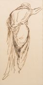 George Frederick Watts [1817-1904]- Love and Death; figure study from behind,