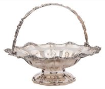A Victorian silver swing-handle basket, maker Edward, Edward Jnr, John and William Barnard, London,