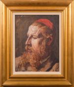 Jean Paul Laurens [1838-1921]- A head and shoulders self-portrait:- monogrammed and dated 1881,