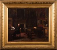 Thomas Cooper Gotch [1854-1931]- Sir William Drake in the Morning Room, 12, Princes Gardens,