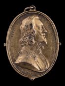 A Charles I silver gilt Royalist badge,