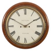 Thomas Gibbs, Stratford, a small striking fusee wall clock: the eight-day duration,
