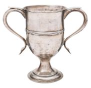 A George III silver two-handled cup, makers mark worn possibly Peter and Ann Bateman, London,