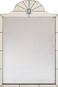 An early 20th century ivory table top easel mirror: of arched outline,
