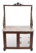 A Regency rosewood chiffonier/side cabinet:,