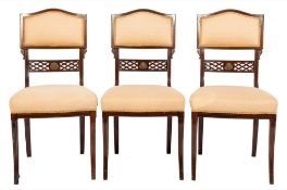 THE CONTENTS OF A WEST COUNTRY HOUSE A set of six late 19th/early 20th Century mahogany and brass