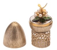Stuart Devlin silver gilt novelty egg, London,