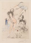 * Salvador Dali [1904-1989]- Nude with Guitar,