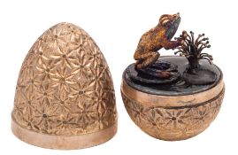 A Stuart Devlin silver gilt novelty egg, London,