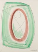 * Barbara Hepworth [1903-1975]- November Green,:- Opposing Forms Series, 1970 lithograph,