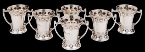 A set of six Edward VII silver toddy cups, maker Thomas Reid, James Langford & Christian Reid,