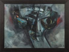 Peter Lionel Thursby [1930-2011]- Head, abstract,:- signed and dated '60 bottom right oil on board,