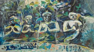 * Fred Yates [1922-2008]- Figures in undergrowth,