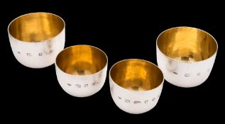 A pair of Elizabeth II silver goblets, maker Rodney Pettit, London,