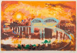 * John Piper [1903-1992]- Saltash Bridge,:- screenprint,