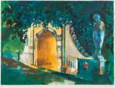 * John Piper [1903-1992]- Stone arch doorway,:- screenprint,