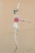 * Philip Meninsky [b.1922]- Ballerina,:- signed and dated '85 pastel drawing 60 x 40cm.