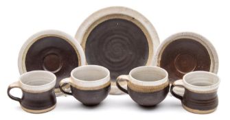 * Marianne de Trey [1913-2016] stoneware part service: comprising five tea cups, six coffee cups,