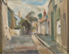 * Ronald Ossory Dunlop [1894-1973]- Chichester High Street:- signed Dunlop bottom right oil on